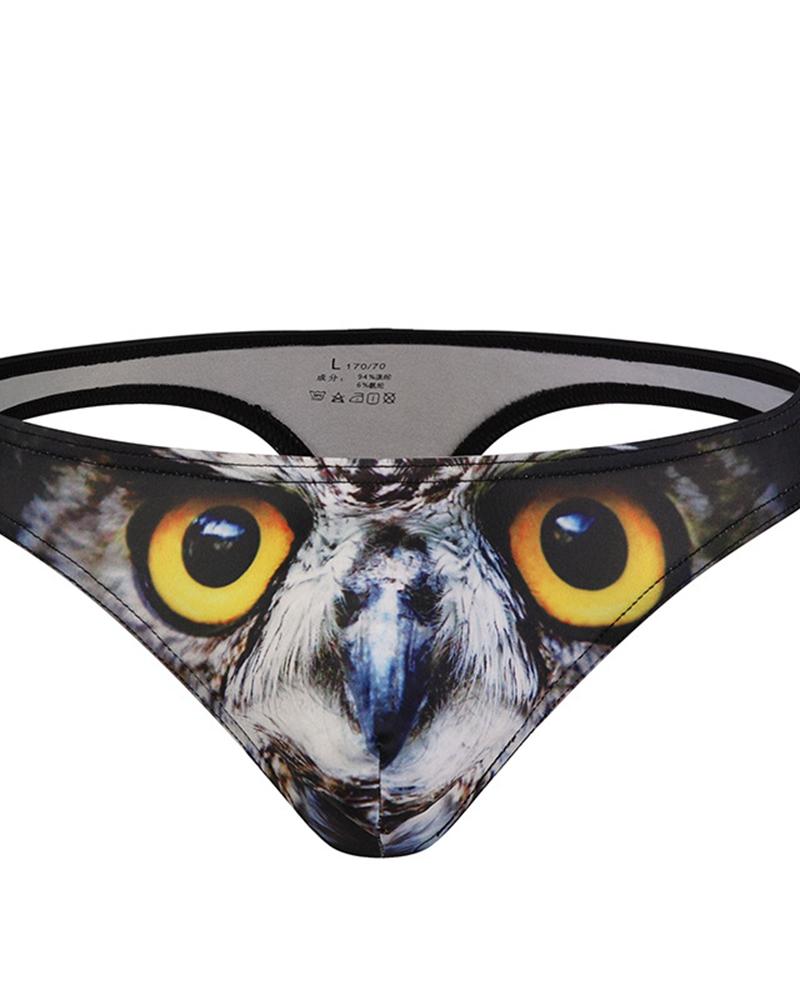 

3D Leopard Print Skinny Panties T-string Underwear, Style4