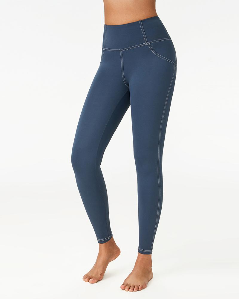 

Sporty Skinny High Waist Active Pants, Blue