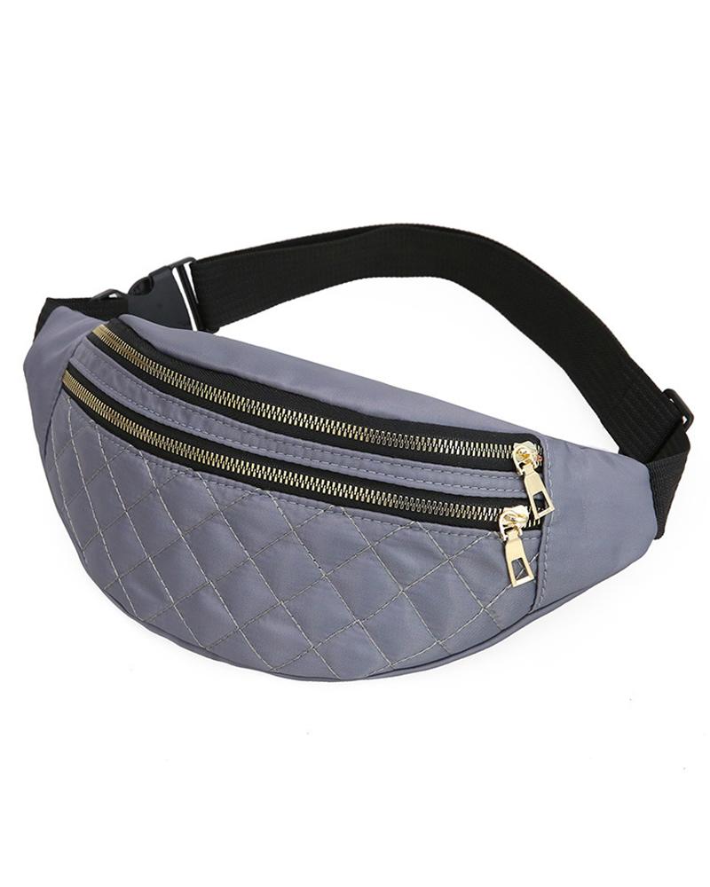 

Waterproof Waist Fanny Pack Portable Crossbody Bags, Gray