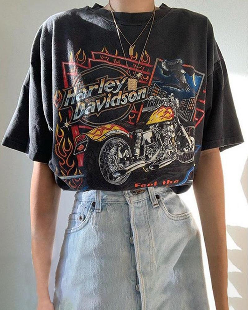 

Punk Rock Biker T-Shirt, Black
