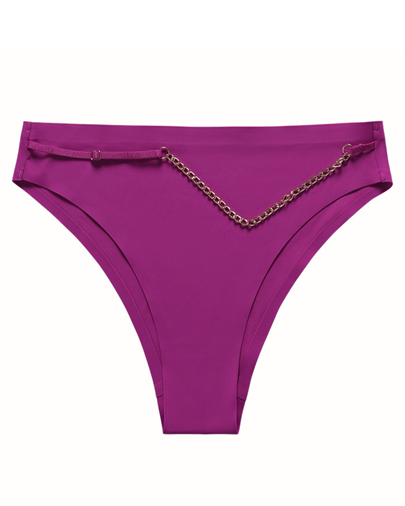 

Chain Decor Seamless Breathable Panty, Purple