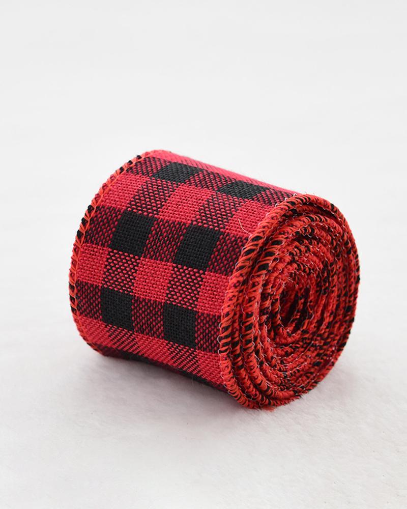 

1Roll Christmas Plaid Colorblock Decorative Tape, Style4