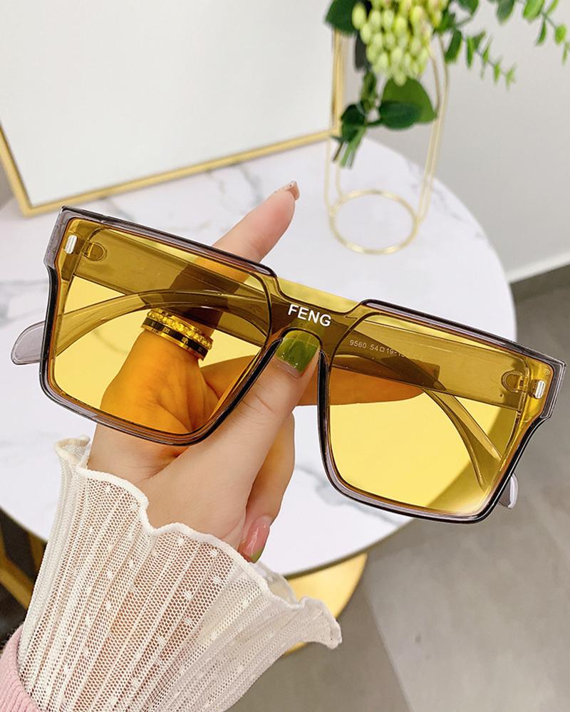 

1Pair Retro Flat Top Sqaure Sunglasses, Style3