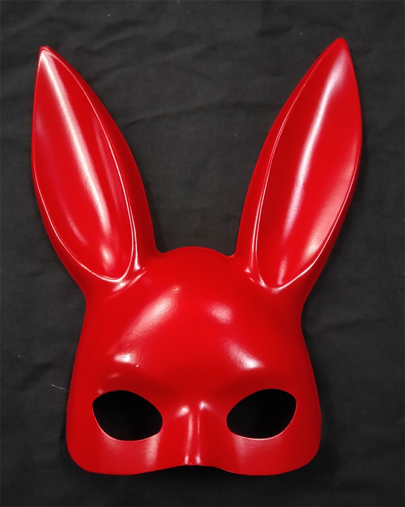 

Halloween Rabbit Ear Mask Masquerade Cosplay Bunny Mask Halloween Eve Party Costume Accessories, Red