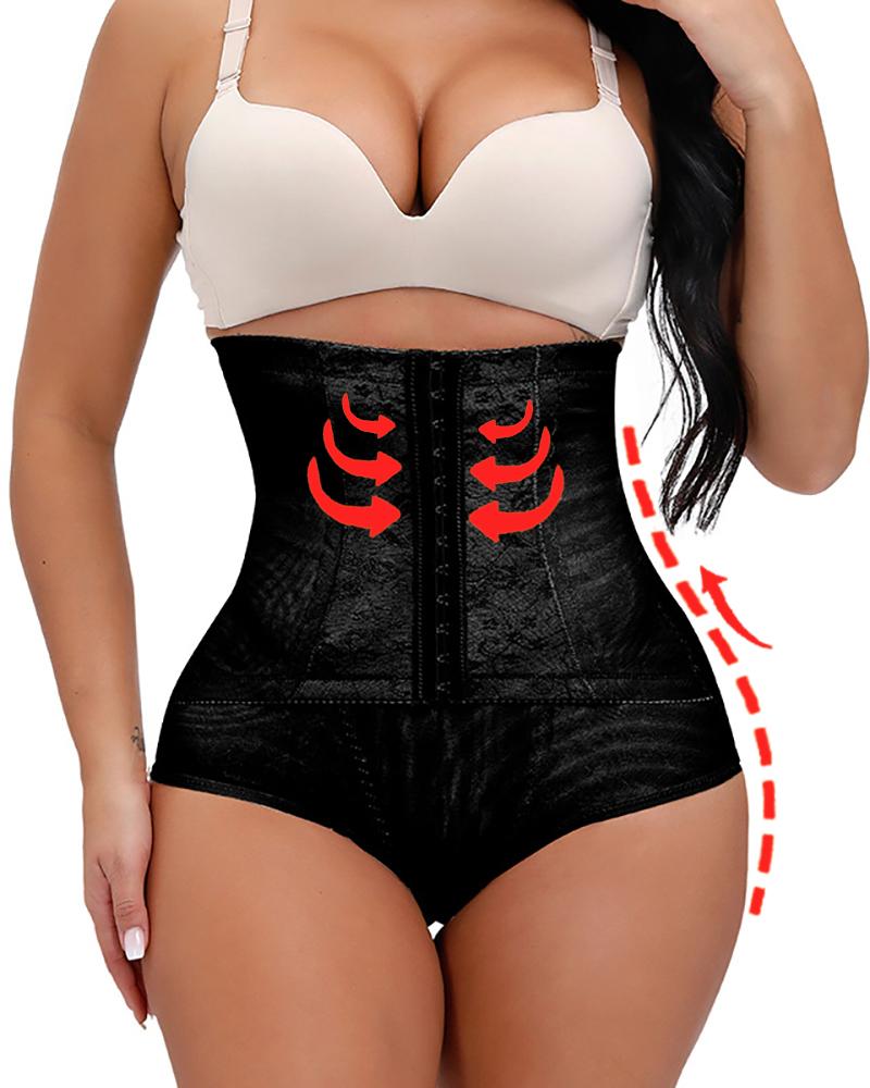 

Plain High Waist Skinny Shapewear, Black