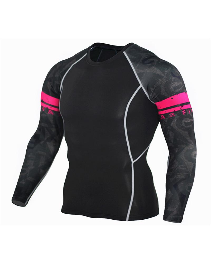 

Cartoon Print Skinny Long Sleeve Sport Blouse, Style2