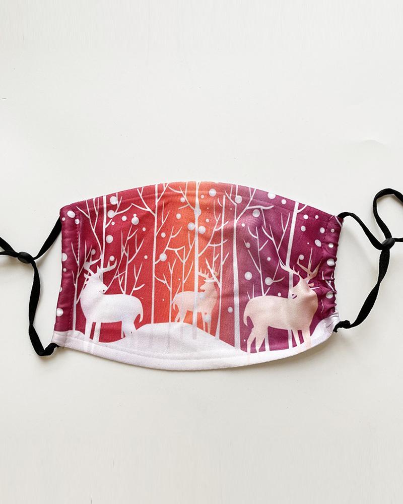 

Christmas Santa Reindder Print PM 2.5 Face Mask With Fliter For Adults, Style6