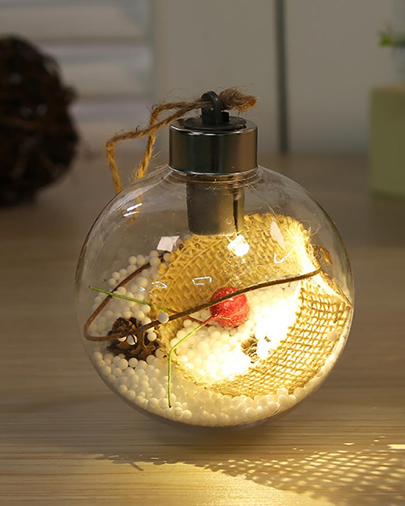

Christmas Transparent Luminous Filler Balls Ornament Clear Balls For Wedding Christmas Decoration, Style6