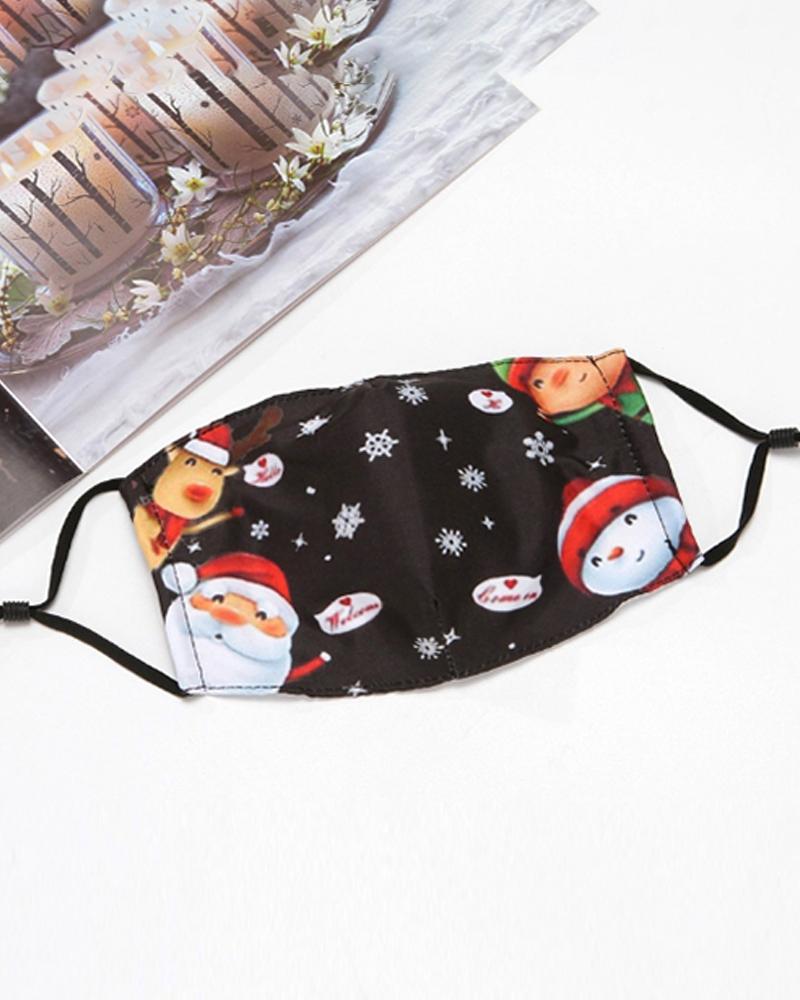

Christmas Print PM 2.5 Breathable Face Mask, Style8