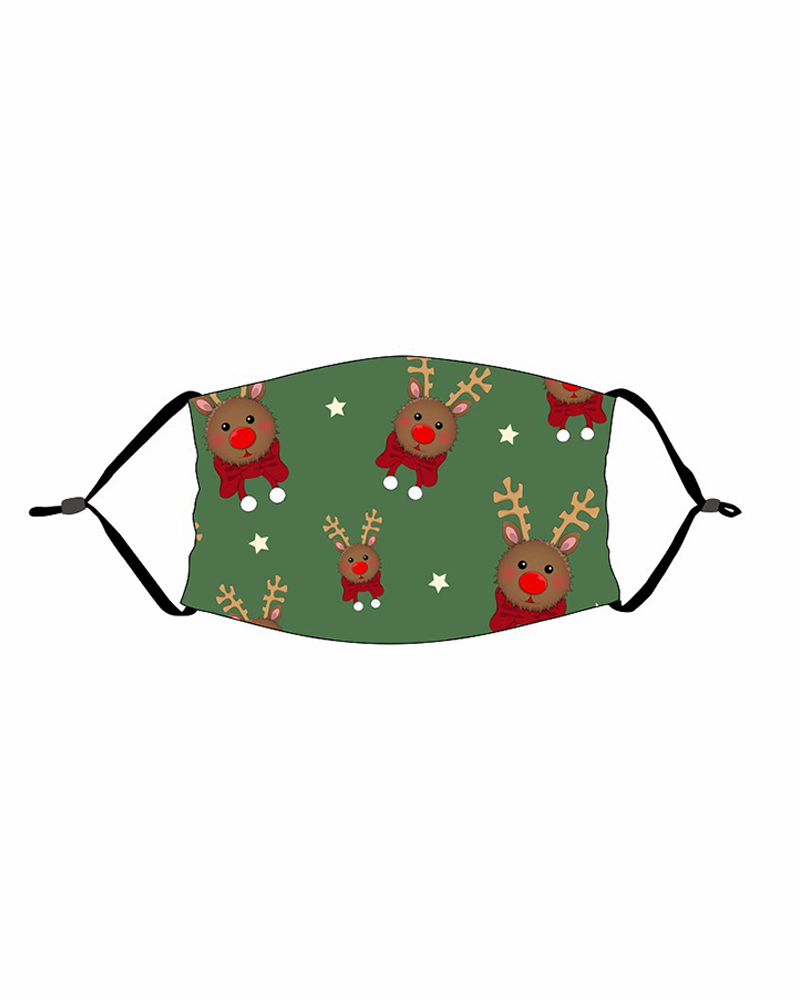 

Christmas Print PM 2.5 Earloop Face Mask For Adults, Style9