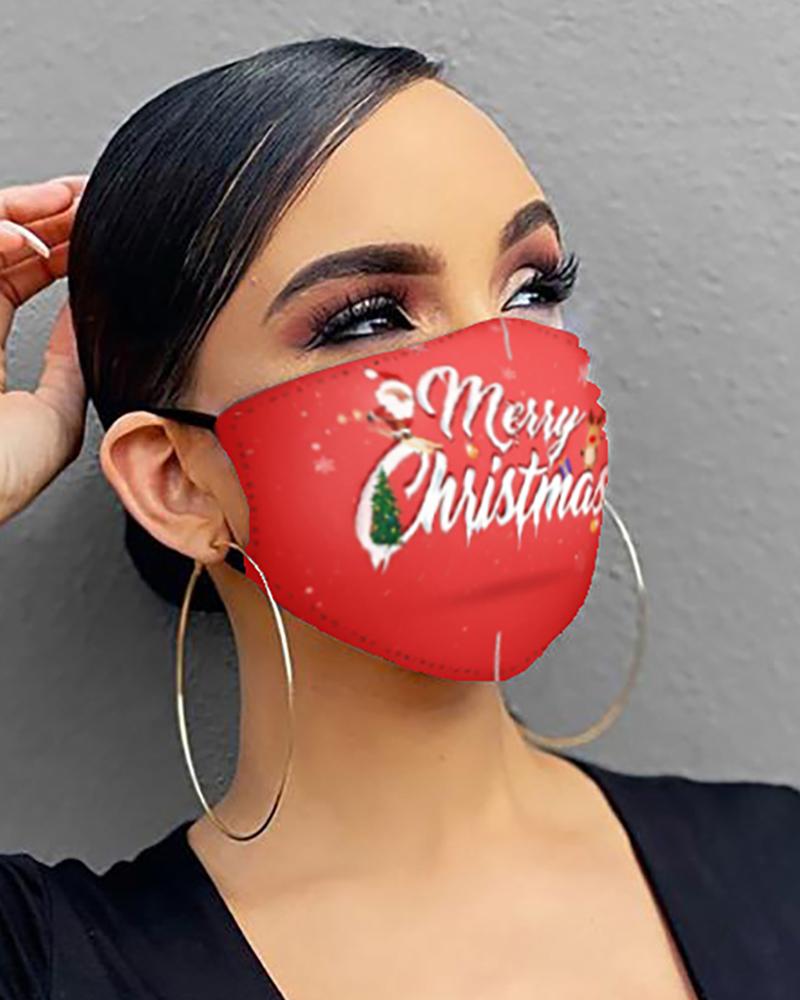 

Set Randomly Dispatched Christmas Print Valve PM 2.5 Face Mask With Filter For Adult, Multicolor