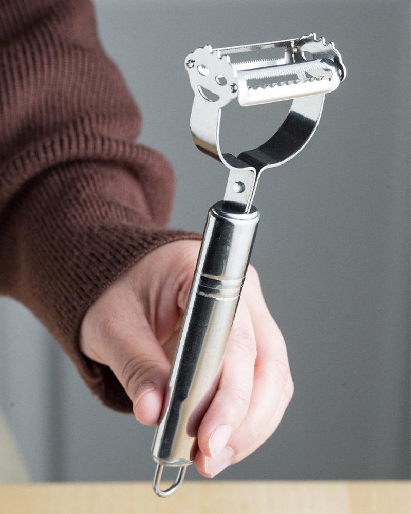 

Stainless Steel Multi-function Vegetable Peeler&Julienne Cutter Julienne Peeler Potato Carrot Grater, Silver