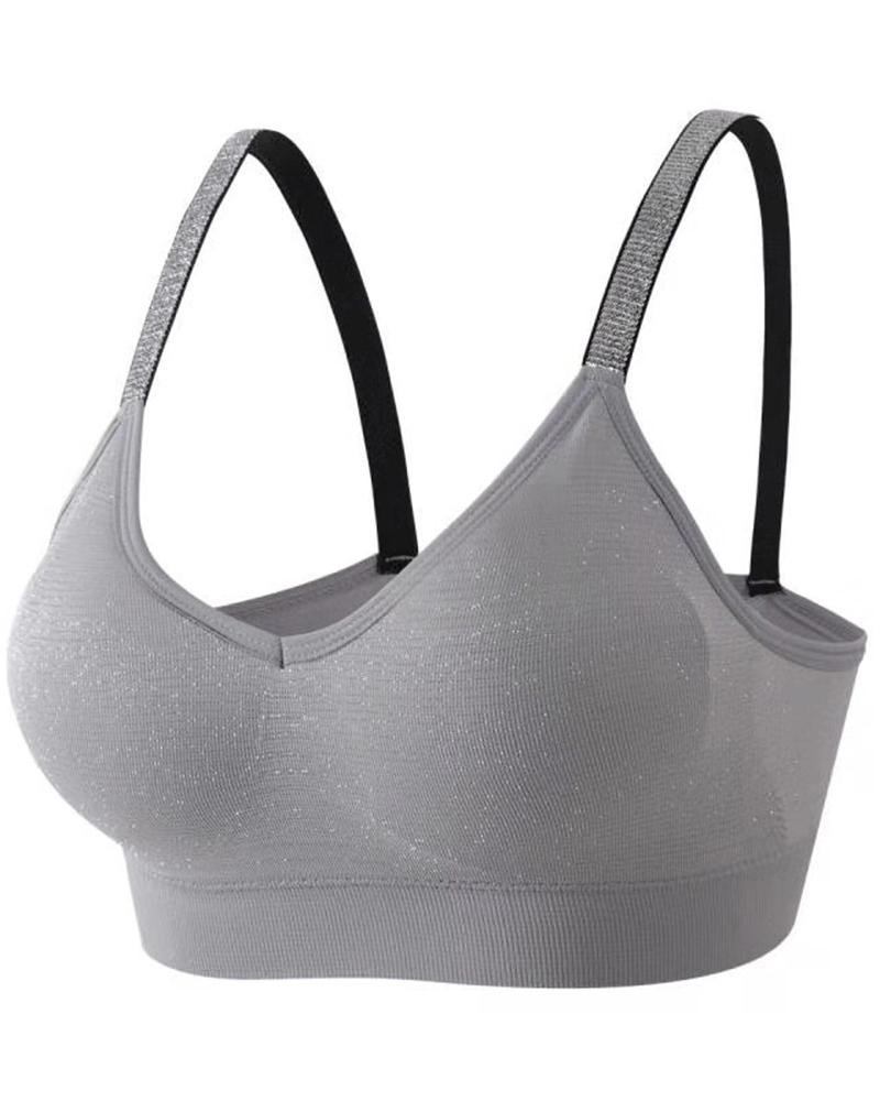 

Glitter Tape Patch Full Coverage Bra, Gray