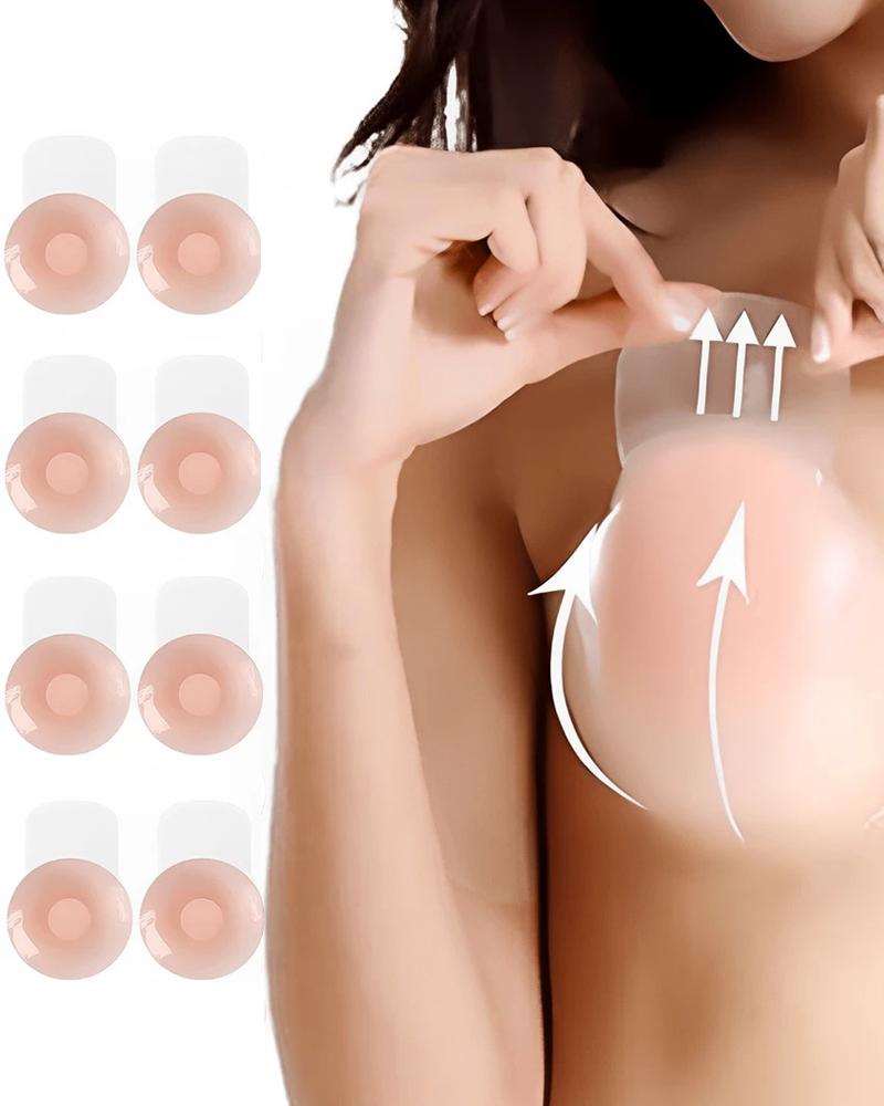 

4Pairs Clear Silicone Invisible Self-Adhesive Nipple Covers Set, Style1