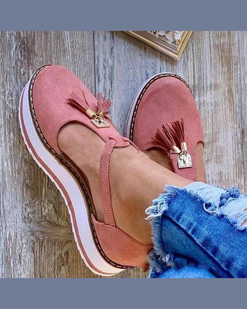 

Cut Out Embellished Platform Sandals, Pink