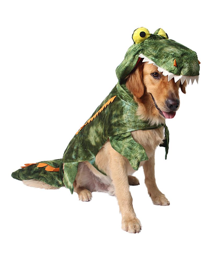 

Dinosaur Dog Halloween Costume Pet Dino Hoodie For Dogs, Green