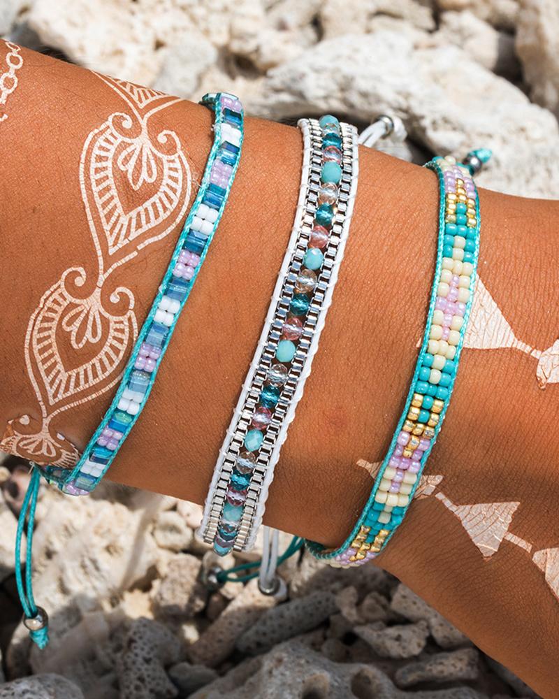 

Bohemian Braided Splicing Beads Bracelet Sets, Style1