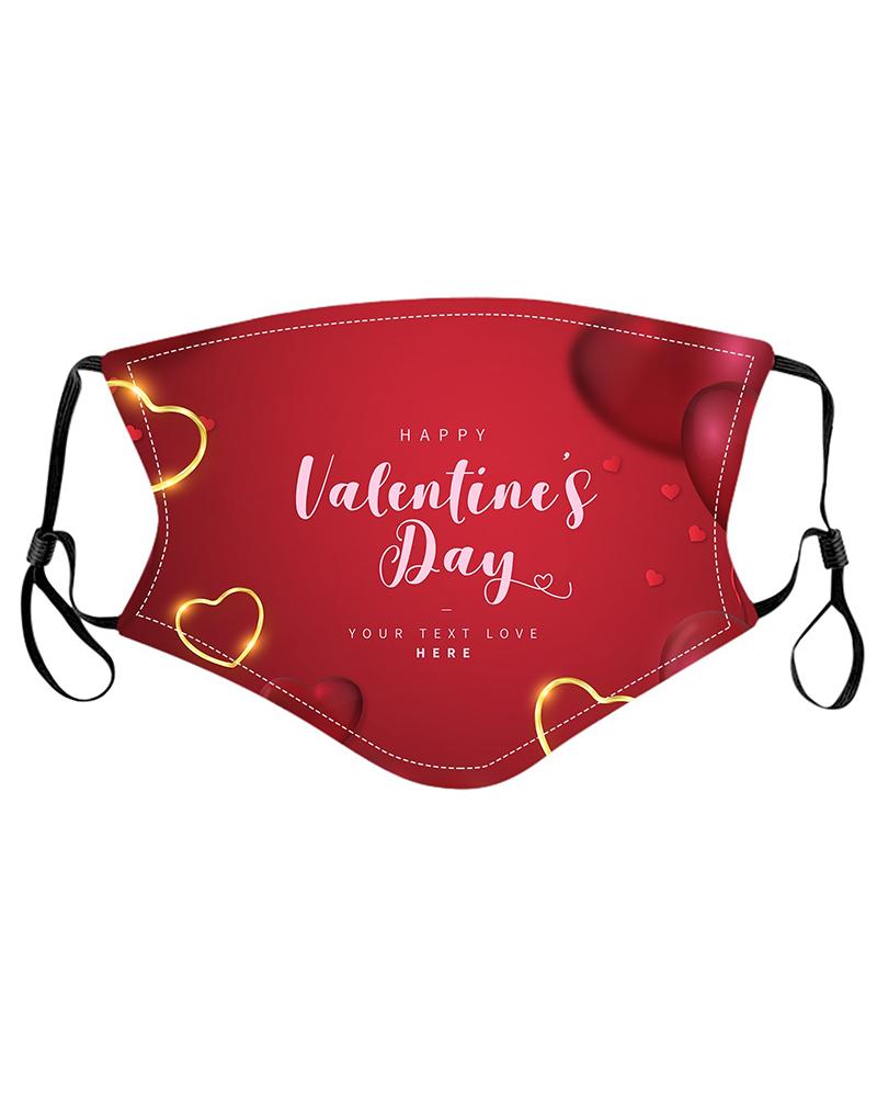 

Valentine's Day Print Ear-loop Mask, Style1