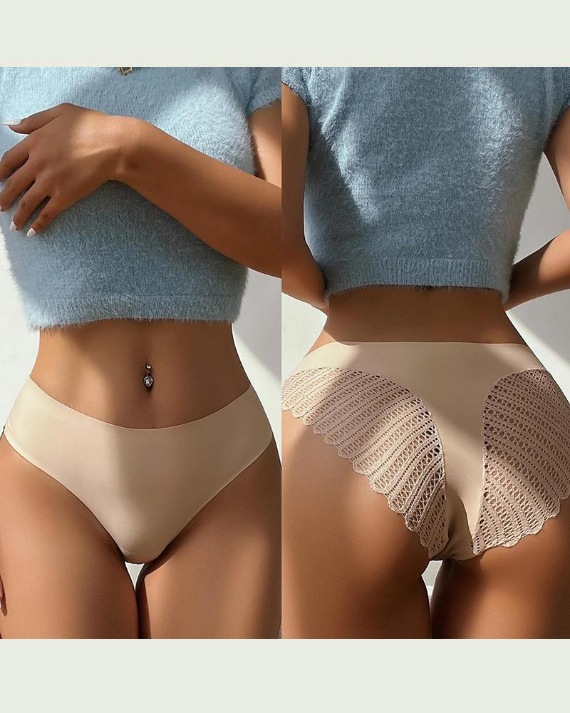 

Hollow Out Low Waist Panty, Nude