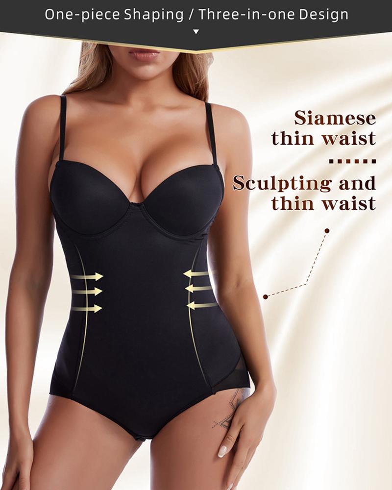 

Body Shaping Waist Trainer Tummy Control Chest Supporting Vest Compression Shapewear, Black
