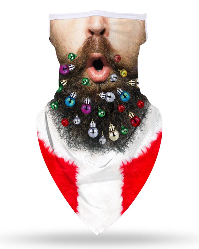 

Christmas Print Breathable Ear Loop Face Cover, Style2