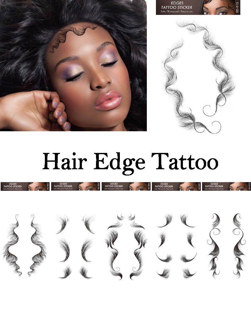 

Fake Curly Baby Hair Edges Tatto Stickers, Style1