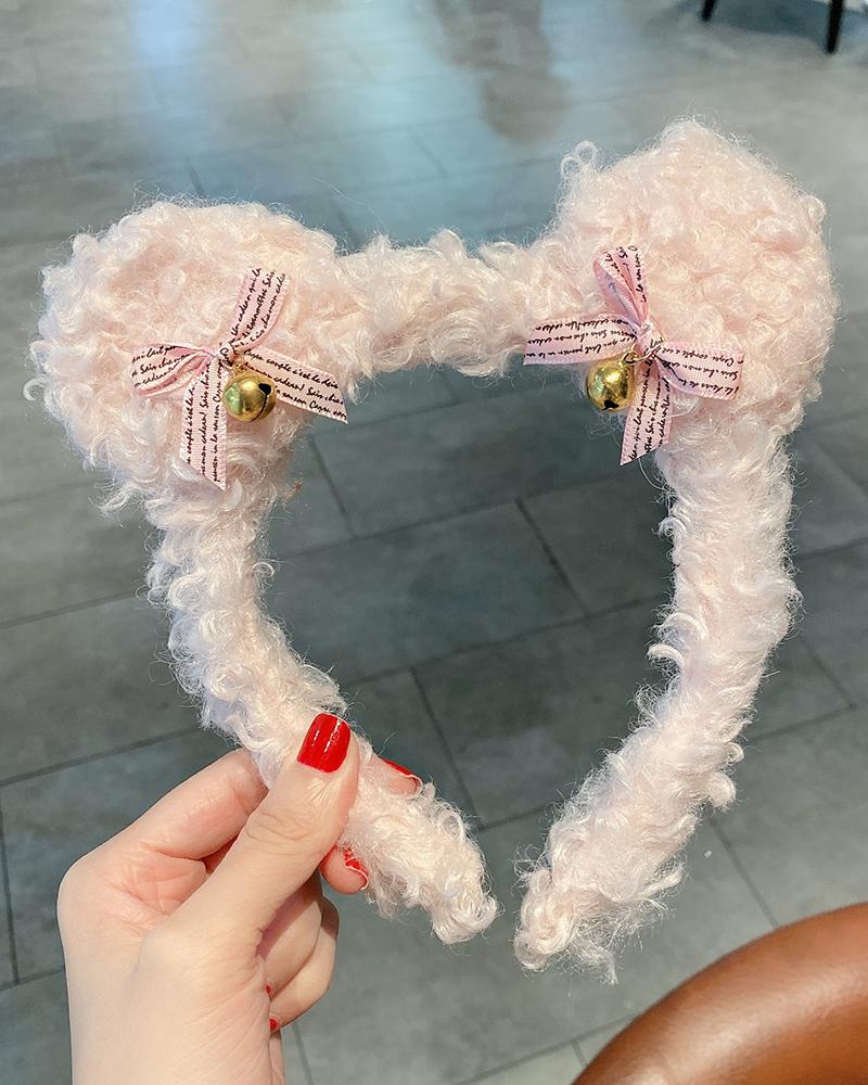 

Fluffy Ear Design Headband, Pink