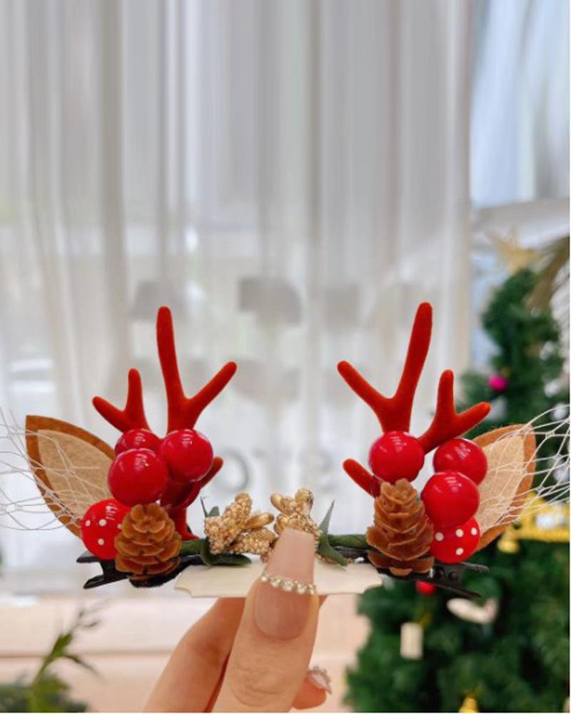 

1Pair Christmas Hair Clips Antlers Hairpins Hair Accessories Headpiece Party Ornament Xmas Gift, Style5