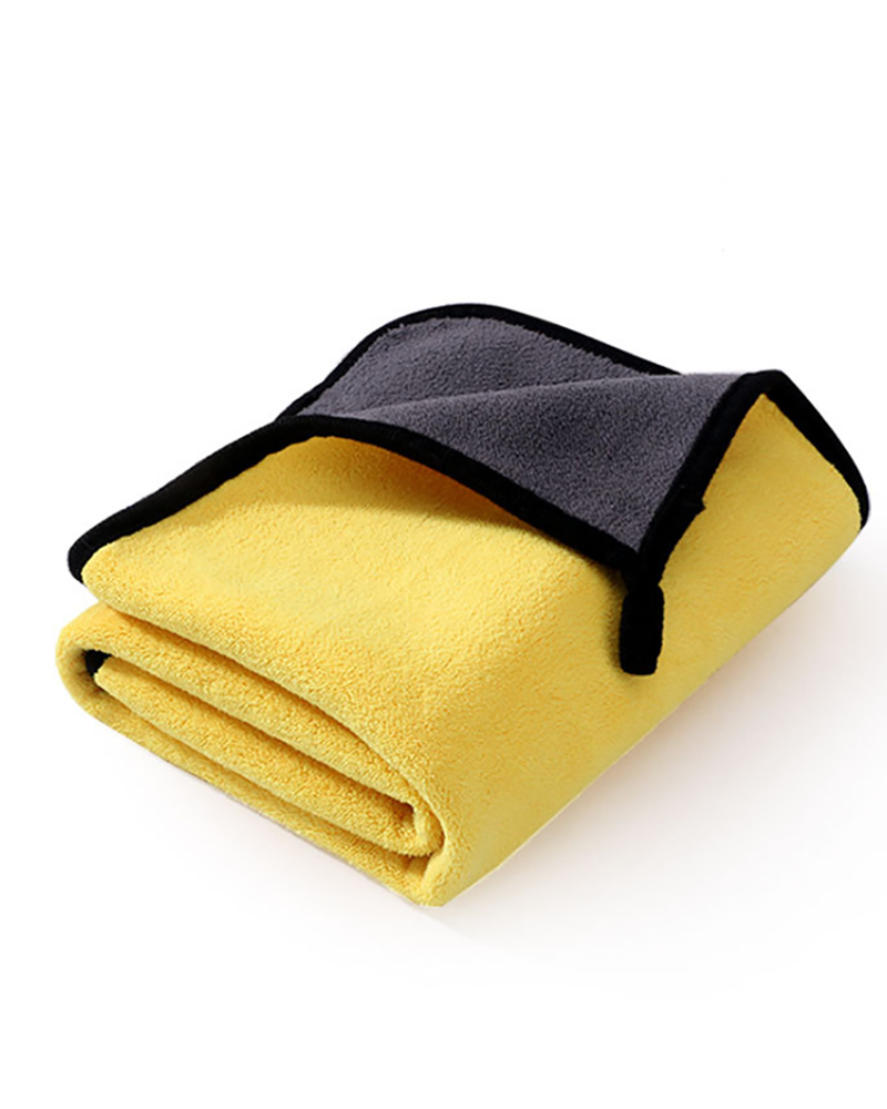 

Contrast Binding Pet Absorbent Bathing Towel, Yellow