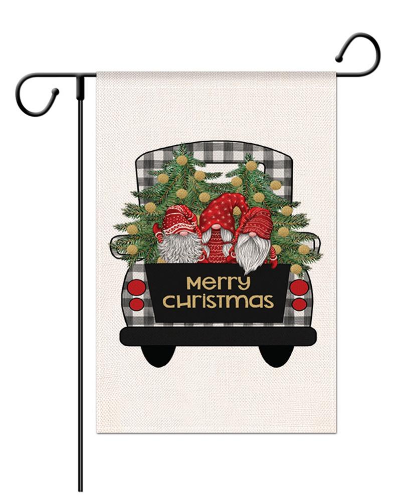 

1pc Christmas Graphic Letter Print Garden Outdoor Welcome Party Flag Decoration, Style5