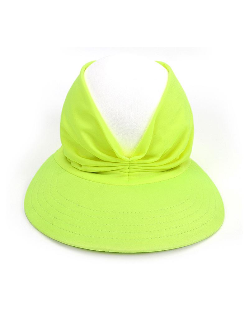 

Beach Sunhat UV Protection Anti-UV Ponytail Beach Cap Visor Hat, Lvs green