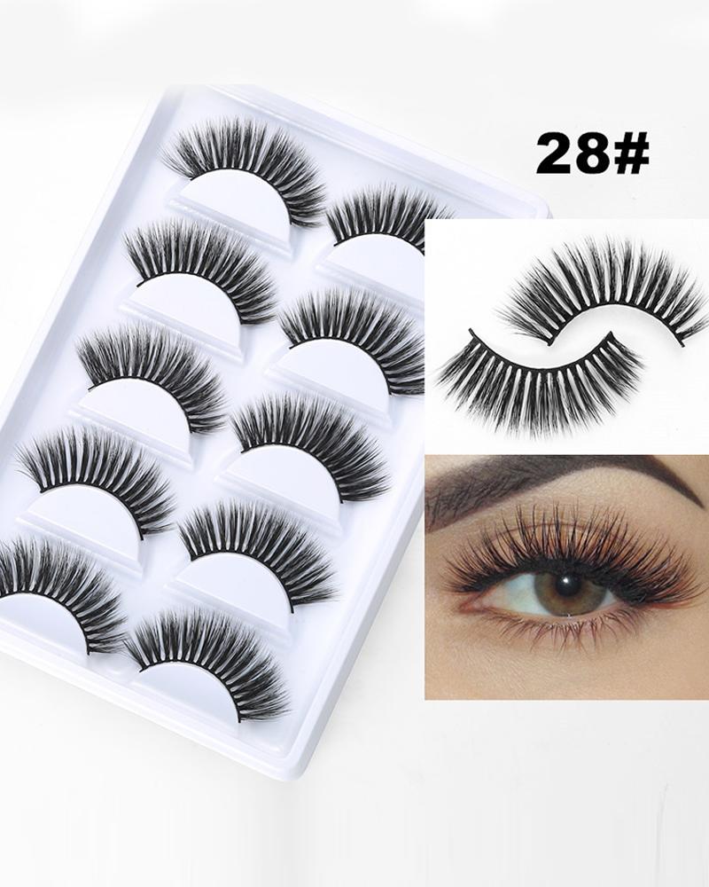 

5 Pairs 3D Natural Curly False Eyelashes, Style5