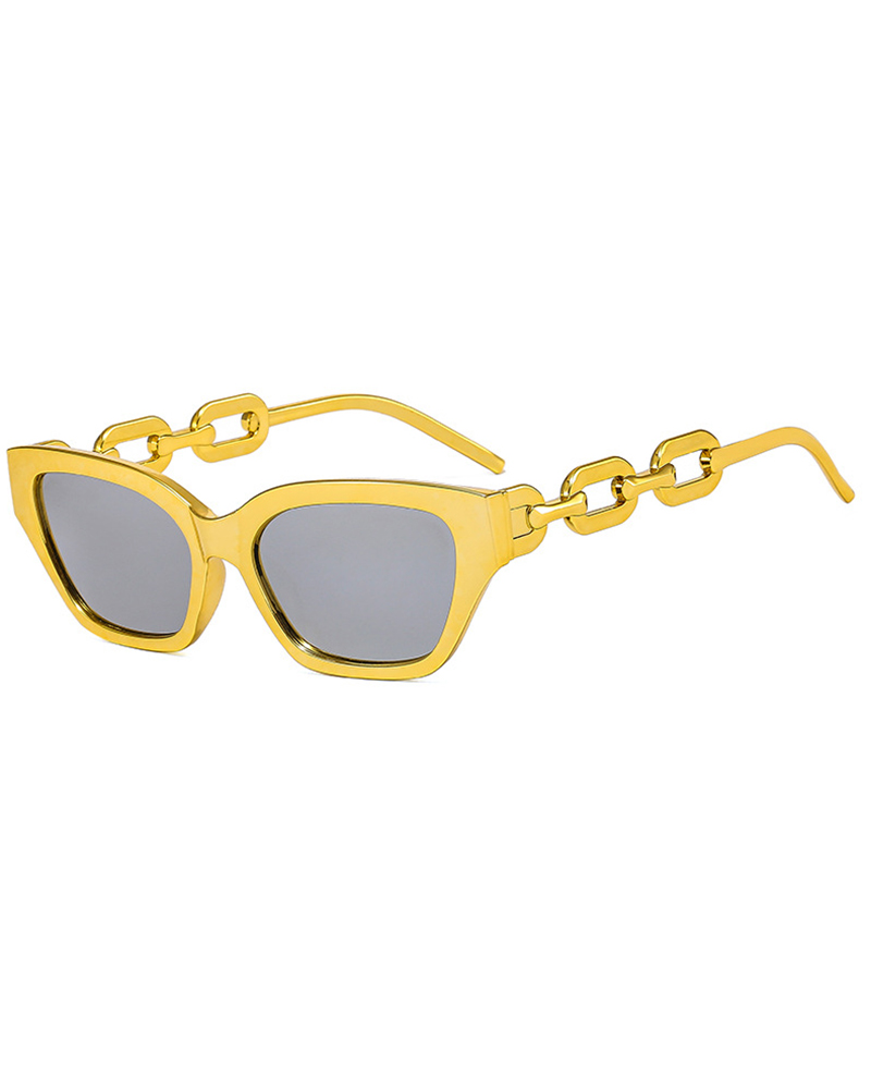 

1Pair Vintage Cat Eye Frame Sunglasses, Gold