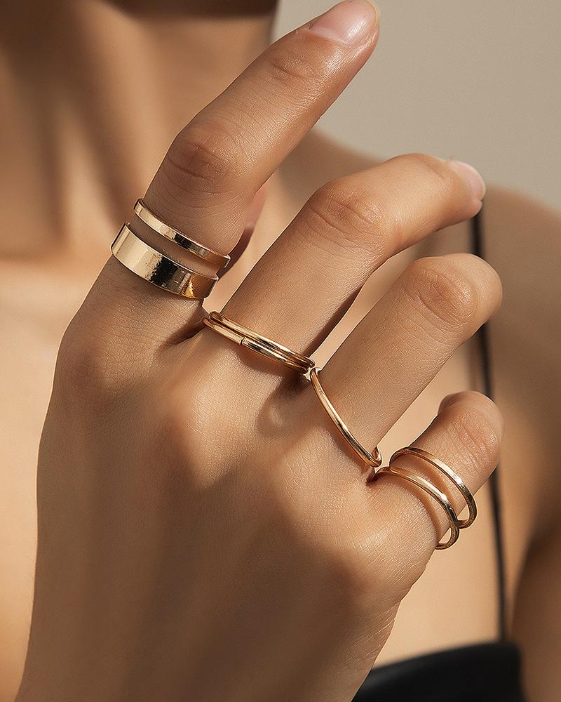 

Minimalism Adjustable Rings Set, Style1