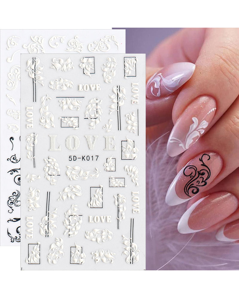 

1 Sheet Floral Butterfly Pattern Nail Art Sticker, Style1