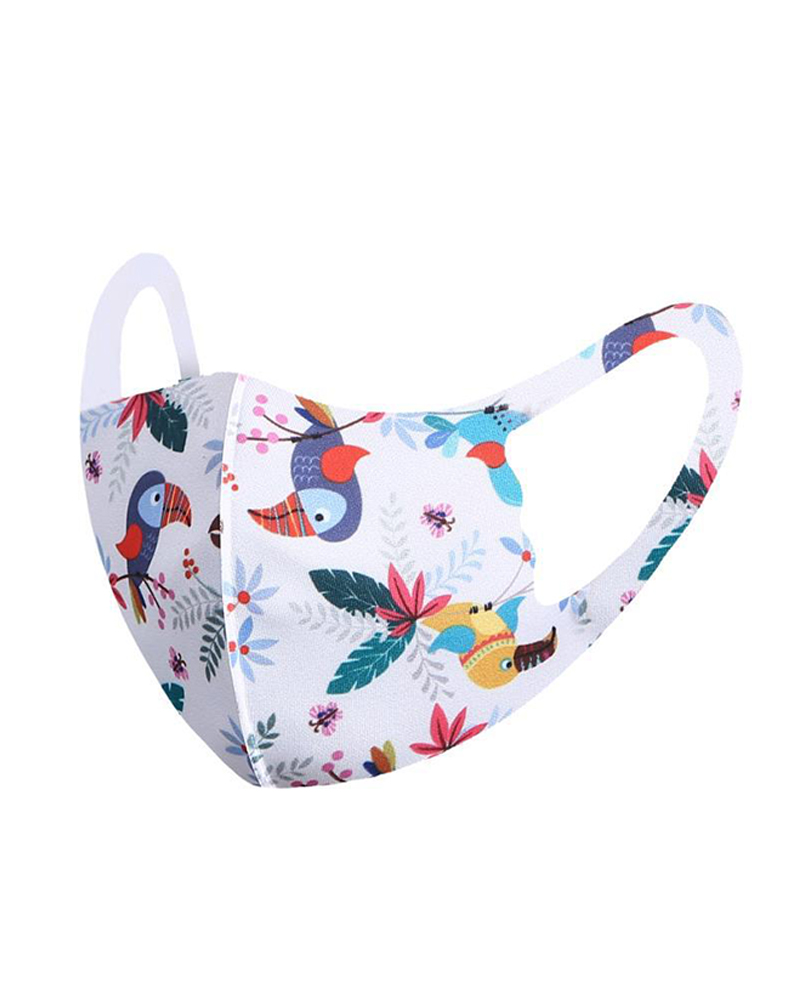 

Cartoon Print Washable Face Mask For Kids, Style5