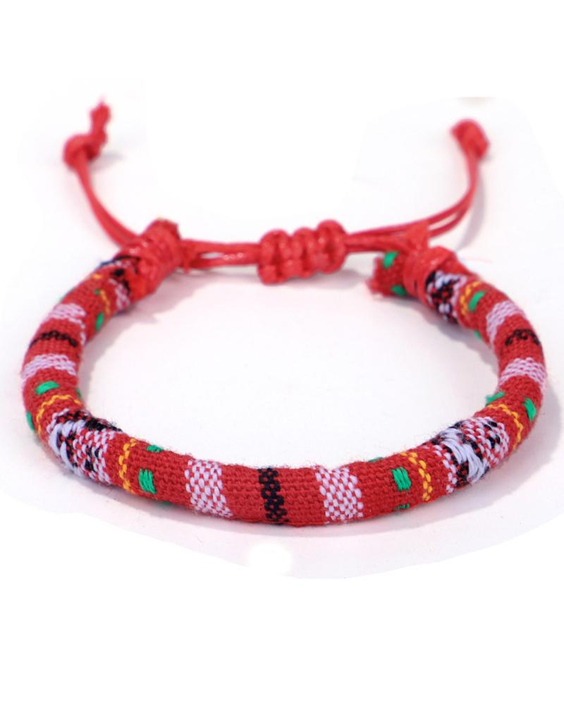 

Clan Colorful Tribal Pattern Braided Bracelet, Style3