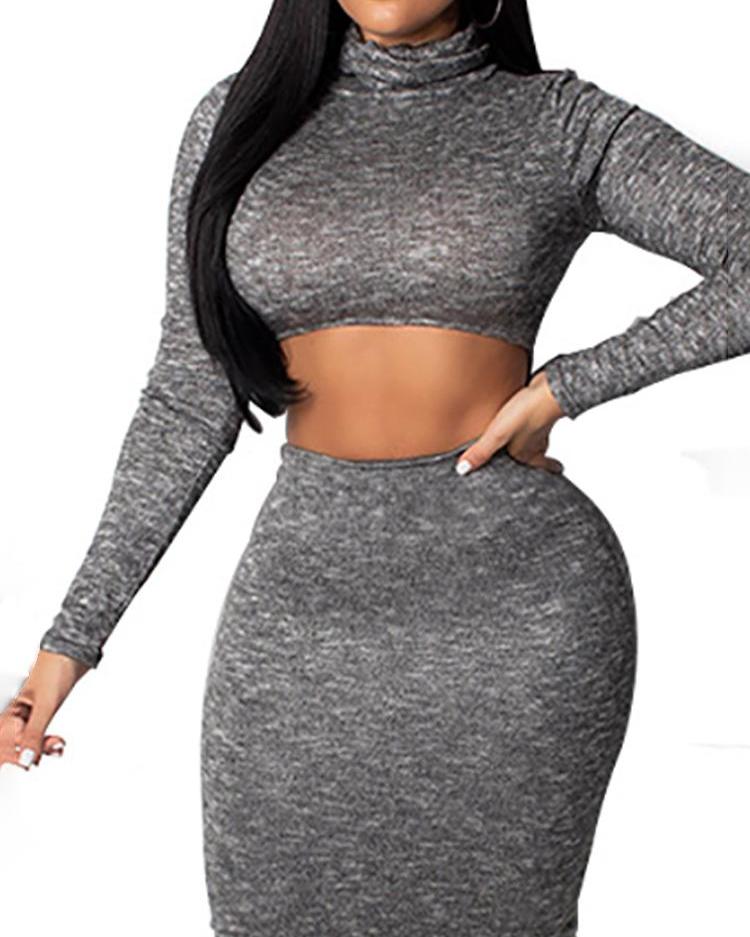 

Solid Cutout Waist Bodycon Dress, Gray