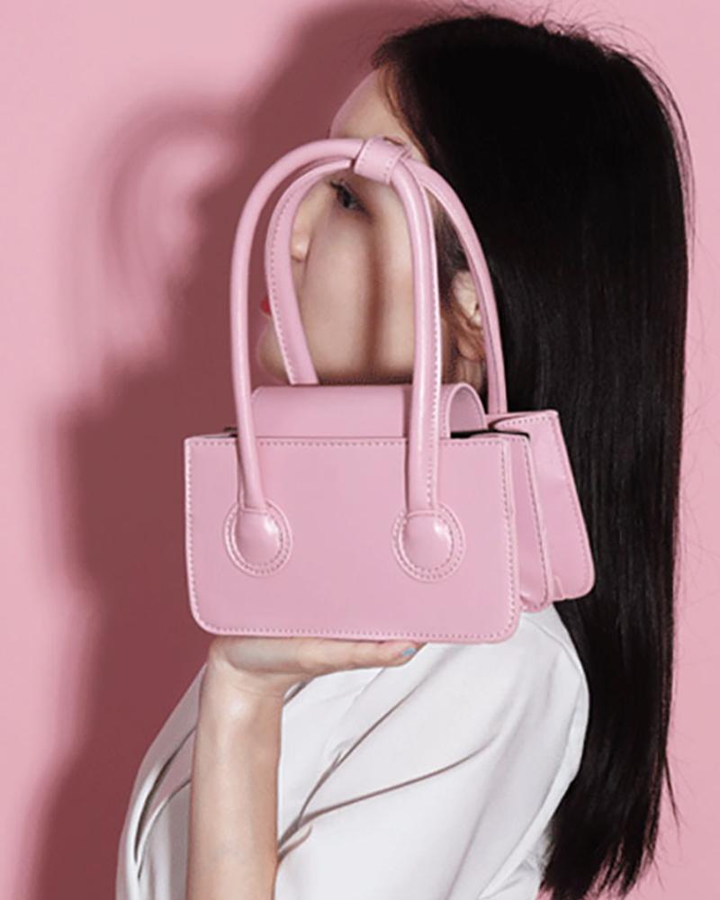 

Minimalist Satchel Handbag Crossbody Bag, Pink