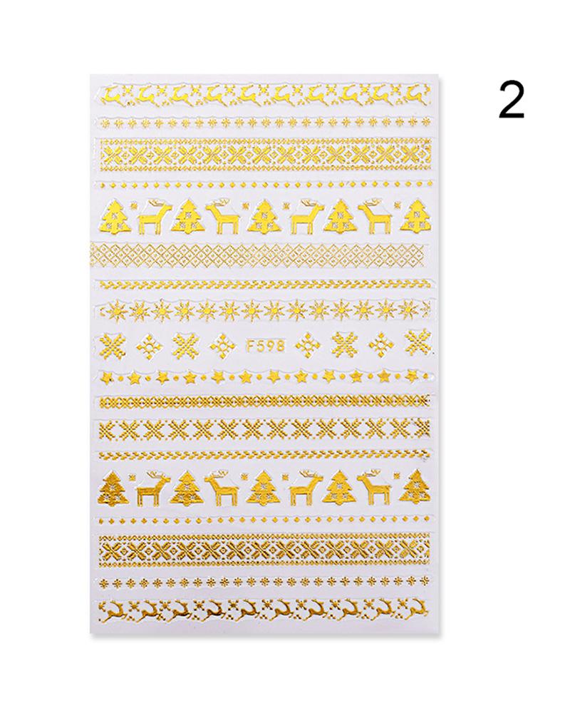 

1 Sheet Christmas Mixed Pattern Nail Art Sticker, Style5