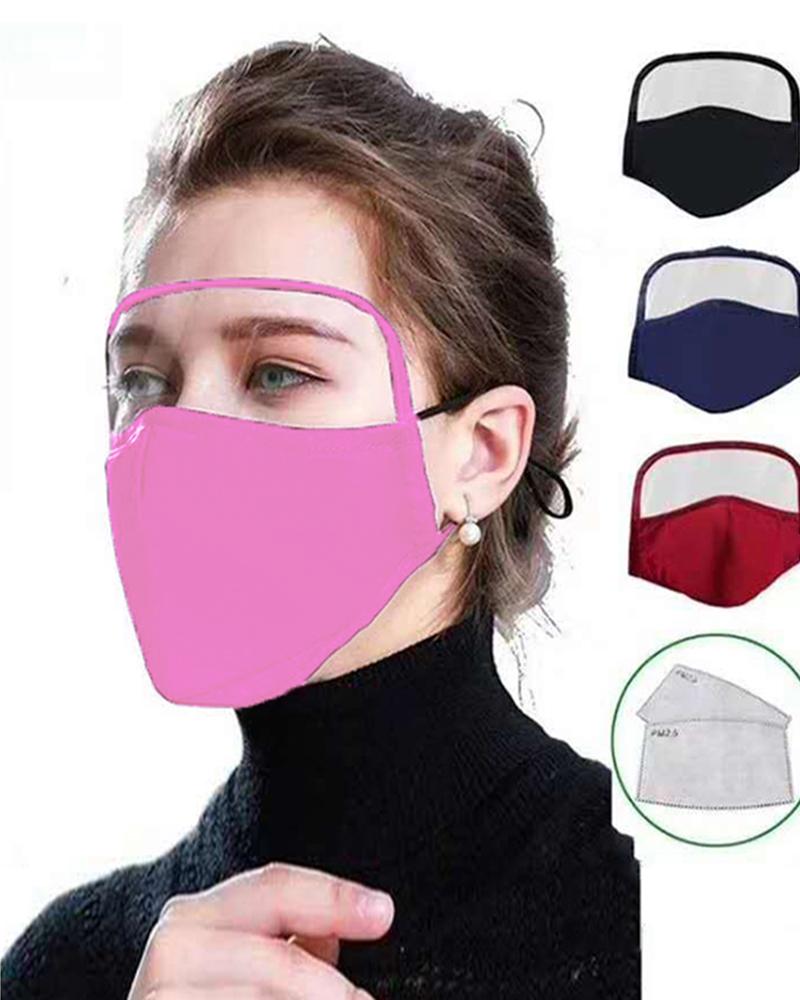 

Outdoor Face Protective Face Mask With Eyes Shield, Pink