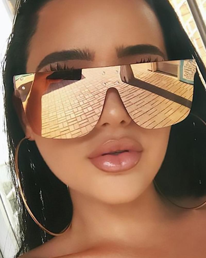

1Pair Studded Flat Top Sunglasses, Style1