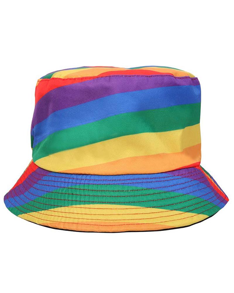 

Colorful Colorblock Reversible Double-Side-Wear Bucket Hat, Style1