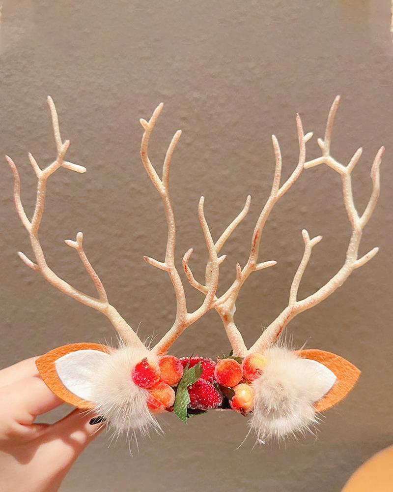 

1Pair Christmas Hair Clips Antlers Hairpins Hair Accessories Headpiece Party Ornament Xmas Gift, Style1