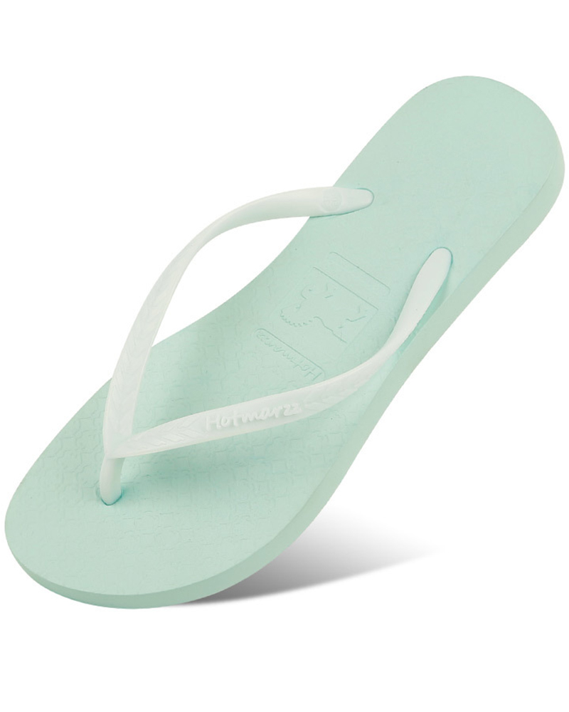 

Plain Toe Post Flip Flops, Green