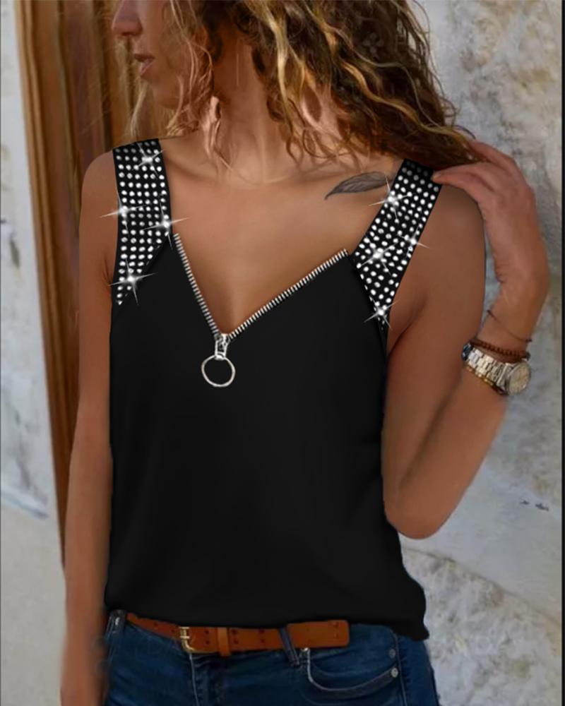 

Character Studded Zipper Front Cooling Vest, Black