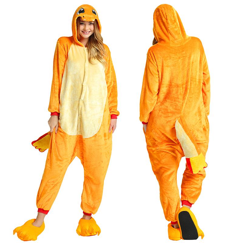 

Halloween Party Unisex Adult Winter Warm Fiery Dragon Kigurumi Pajamas Anime Cosplay Costume Sleepcoat Sleepwear, Yellow