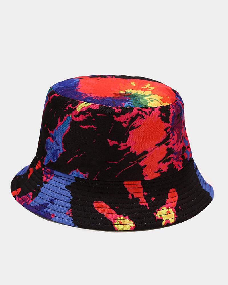 

3D Tie Dye Print Sun-protection Fisherman's Hat, Style1