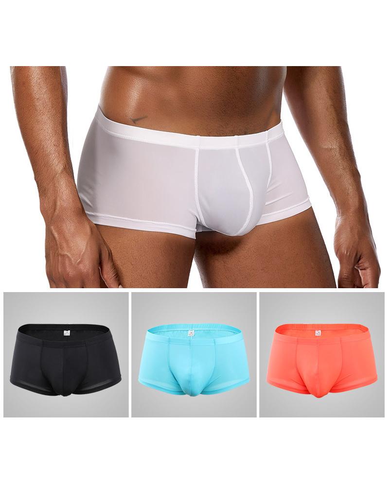 

Solid Slim Breathable Briefs Underwear, White