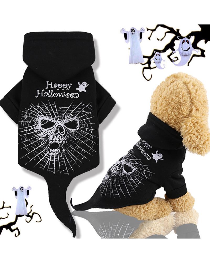 

Halloween Pet Costumes Kitten Puppy Clothes Dog Apparel Halloween Party Cosplay Photo Props Decoration, Black